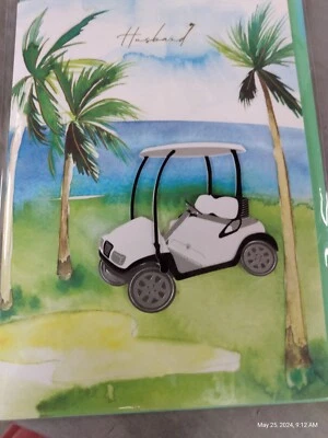 PAPYRUS  Birthday Card Sealed Unopened Husband Golf 7 x 5  - Image 1 of 3