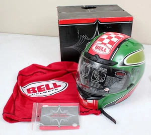 Bell Vortex Motorcycle Full Face Helmet Custom Paint Ducati Colors w Bag LARGE - Bild 1 von 14