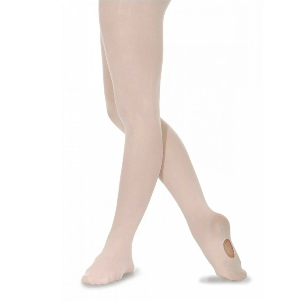 2 Pair Girls Ballet Convertable Tights by Silky Theatrical Pink Age 11-13
