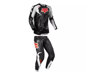 Fox 180 KARRERA Erwachsene SCHWARZ Motocross Shirt XL und Hose 34 inch waist mx - Bild 1 von 6