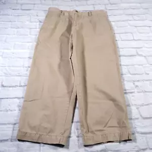 IZOD Light Brown Wide Leg Cotton Chinos Mens Pants 38x29 - Picture 1 of 7