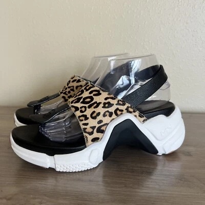 Sandalias Mark Nason Neo Block Maggie para mujer talla 8 guepardo con cordones de cuero Foto 1 de 4