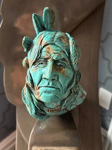 Approximately 15,000 Carat American Indian Turquoise and Gunmetal Sculpture  - Picture 1 of 6
