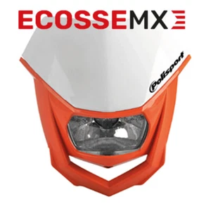 POLISPORT HALO Headlight Enduro Road Legal ORANGE/WHITE Headlamp - Picture 1 of 2