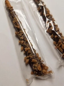 Chocolate Covered Pretzel Rods Chocolate Toffee Coated Pieces 16 Rods - Picture 1 of 3