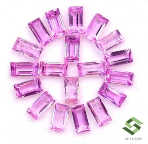 Natürlicher rosa Saphir Baguetteschliff 4x2 mm Posten 10 Stck. 1,48 cts lose Edelsteine - Bild 1 von 5