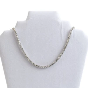 30-40CTTW Lab Created Tennis Necklace, Silver, VVS, D-Color, CD002 - Picture 1 of 3