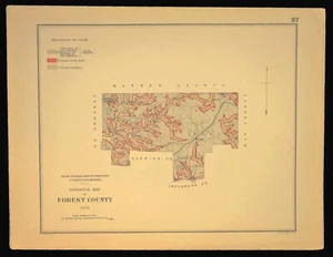 1878 Map of FOREST COUNTY Pennsylvania Geological PA Old Antique NO FOLD - Picture 1 of 5