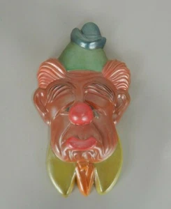 Vintage Plaster Wall Art Circus Clown "Sad Sack" Crying 15.5" - Picture 1 of 4