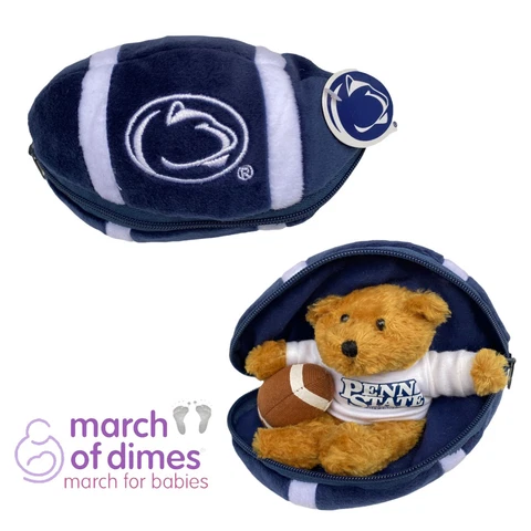 PENN STATE Teddy Bear March of Dimes Bean Bags for Babies • CLC • Plushland Cover