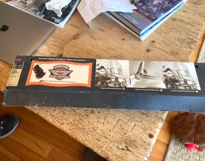 HARLEY-DAVIDSON CHROME ENGRAVED WINDSHIELD TRIM-FLST & FLH MODELS W/KING SIZE SH - Picture 1 of 5
