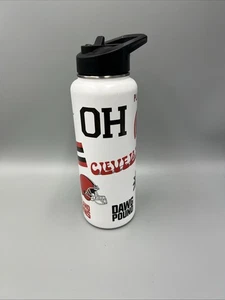 NFL Cleveland Browns 34oz Quencher Water Bottle. Stainless Steel, Spill Proof. - Picture 1 of 9
