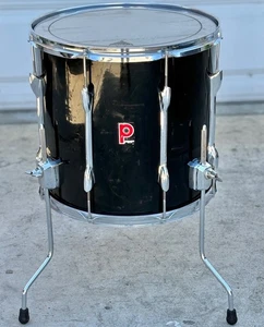 Vintage Premier APK 16" Floor Tom schwarz für Schlagzeug, England - Bild 1 von 9