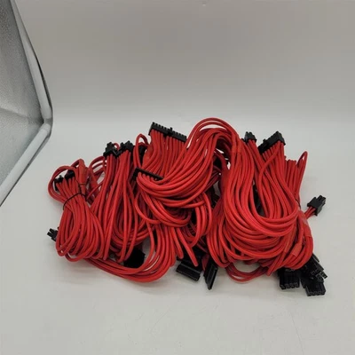 CORSAIR Premium Individually Sleeved PSU Cables Pro Kit for Corsair PSUs – Red - Image 1 of 2