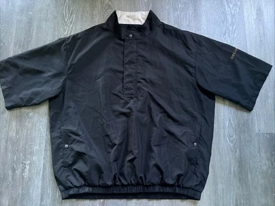 GUC Footjoy DryJoys 防水 1/2 拉链 SS 风衬衫夹克黑色 XXL MSRP $195 — 第 1/4 张图片