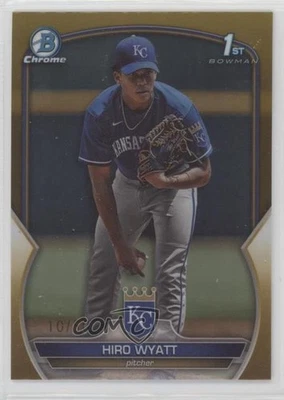2023 Bowman Draft Chrome Gold Refractor /50 Hiro Wyatt #BDC-80 - Image 1 of 2