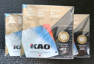 KAO MF2HD 3.5" High Density Diskettes IBM Formatted 1.44MB 10 Pack SEALED!!! - Picture 1 of 2
