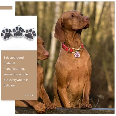 80 stücke hund pfote drucken charme tier glitter footprint anhänger diy charms - Bild 1 von 4