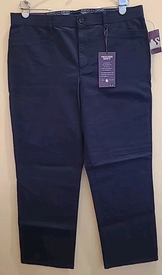 Pantalón Gloria Vanderbilt Mona para mujer talla 18, azul ancla, ajuste cómodo nuevo con etiquetas Foto 1 de 4