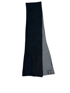 "Bufanda Aether Avesta 100 % cachemir negra gris reversible dos caras larga 70 X 8""" - Imagen 1 de 6