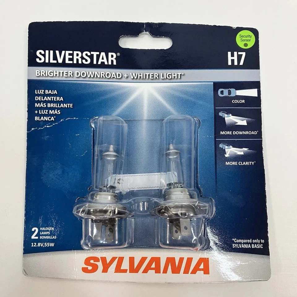 Sylvania H7 SilverStar High Performance Halogen Headlight Pair Set 2 Bulbs - Image 1 of 1