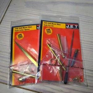 24k Gold Plated Mount Blanc Style Pen & Letter Opener Kit JET Equipment & Tools - Picture 1 of 7