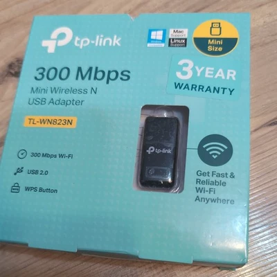 TP Link 300Mbps Mini Wireless N USB Adapter TL-WN823N New in box - Image 1 of 2