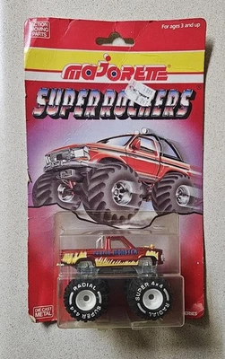 Monster Truck Majorette Super Rockers 4x4 Toyota Roarin' Monster rojo cromado nuevo en paquete Foto 1 de 4
