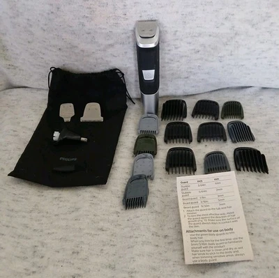 Philips Norelco MG5750 Multigroom Todo en Uno Recortadora Serie 5000 W Accesorios Foto 1 de 4