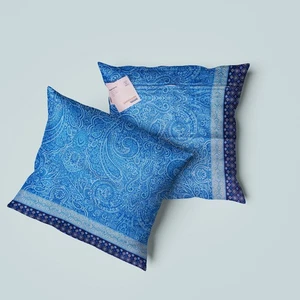 Cushion cover in satin 40x40 BASSETTI Granfoulard Maser turquoise - Picture 1 of 1