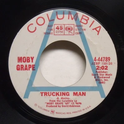 Moby Grape - Trucking Man - 1969 Psych Rock Promo 45 - Image 1 of 2