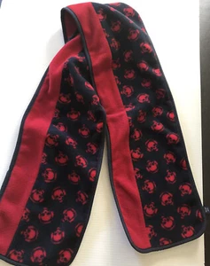 Gap Kids Boy One Size Skull w/ Headphones Fleece Scarf - Navy Blue/Red - Picture 1 of 4