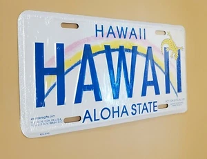 Hawaii Metal Novelty License Plate Tag For Cars Says "Hawaii" New And Sealed VTG - Picture 1 of 2