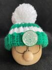Handmade Solid Beech Celtic Football Club Gnome/paper Weight. Includes Pin Badge