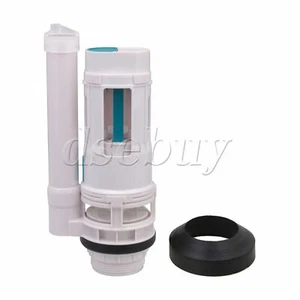 White 2.36-3.07"Drain Dia Toilet Cistern Dual Flush Push Button Valve - Picture 1 of 9