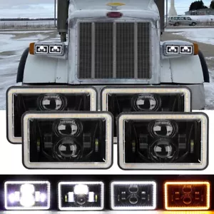 4x6" LED Headlights Hi/Lo Turn DRL Turn Signal for Western Star 4900 Semi Truck - Picture 1 of 12