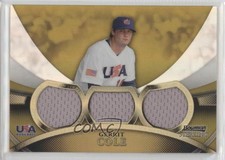 2010 Bowman Sterling USA Baseball Relics Triple Gold Refractor /50 Gerrit Cole