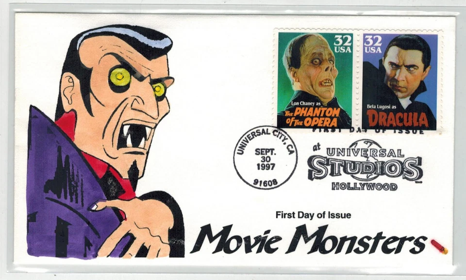 DYNAMITE HANDPAINTED SET OF 2 MOVIE MONSTERS DRACULA Bela Lugosi & PHANTOM OPERA - Image 1 of 1