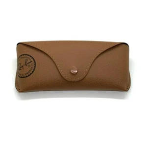 Rayban Sunglasses Eyeglasses Soft Leather Brown Case w. Cleaning Cloth-With BOX. - Picture 1 of 5