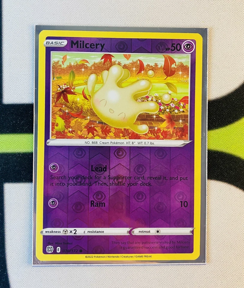 Pokemon TCG - Milcery - 70/172 - Reverse Holo - Brilliant Stars - NM - Image 1 of 1