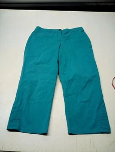 Sag Harbor Turquoise Stretch Capri Pants Size 10 - Picture 1 of 5