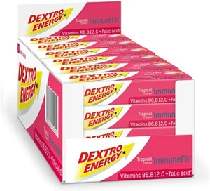 Dextro Tropical Energy Glucose Flavour Tablets - Full Box 24 Packs - Picture 1 of 1