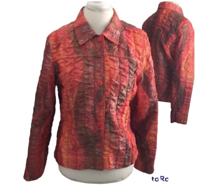 Erin London Coral Front Button Jacket Size M - Image 1 of 4