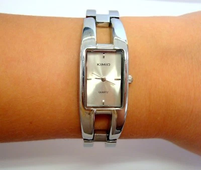 Kimio Silver Tone Stainless Steel Ladies Watch Bangle - Image 1 of 4