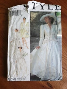 Style 2257 Bridal Two Piece Wedding Suit Jacket Gown Outfit Sewing Pattern - Picture 1 of 4