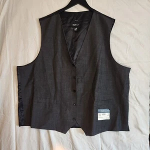 Kenneth Cole Awareness Weste Anzug separate Doppeltasche verstellbar anthrazit 5XL - Bild 1 von 7