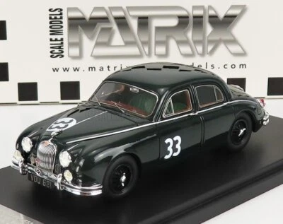 MODELLINO AUTO STATICO MATRIX JAGUAR MKII WINNER SILVERSTONE TROPHY 1958 1/43 - Immagine 1 di 4