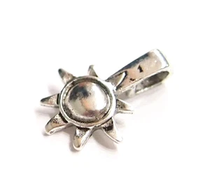 20 Medium Antique Silver Sun and Moon Glue Bails 4 Pendants 4 Cabochons 17x`12mm - Picture 1 of 11