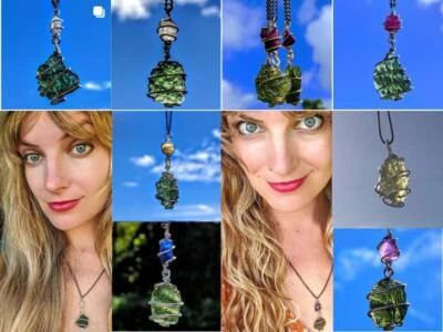Moldavite / Moldavite Necklace / Moldavite Pendant Tektite Meteorite Certified! - Image 1 of 4
