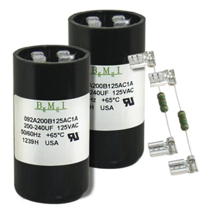(2) PACK , 200-240 UF MFD HVAC Motor Start Capacitors 125 VAC VOLT w/ Resistors - Picture 1 of 5